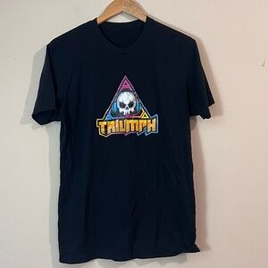 Triumph Skull Graphic Tee in Black
